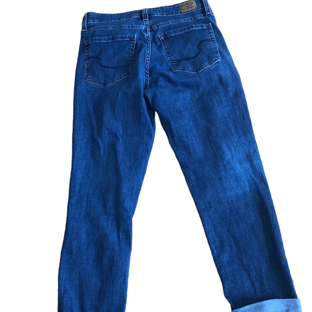Levi’s Levi Strauss Mid-rise Boyfriend Dark Wash Distressed Denim Jeans - Picture 2 of 7